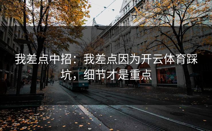 我差点中招：我差点因为开云体育踩坑，细节才是重点